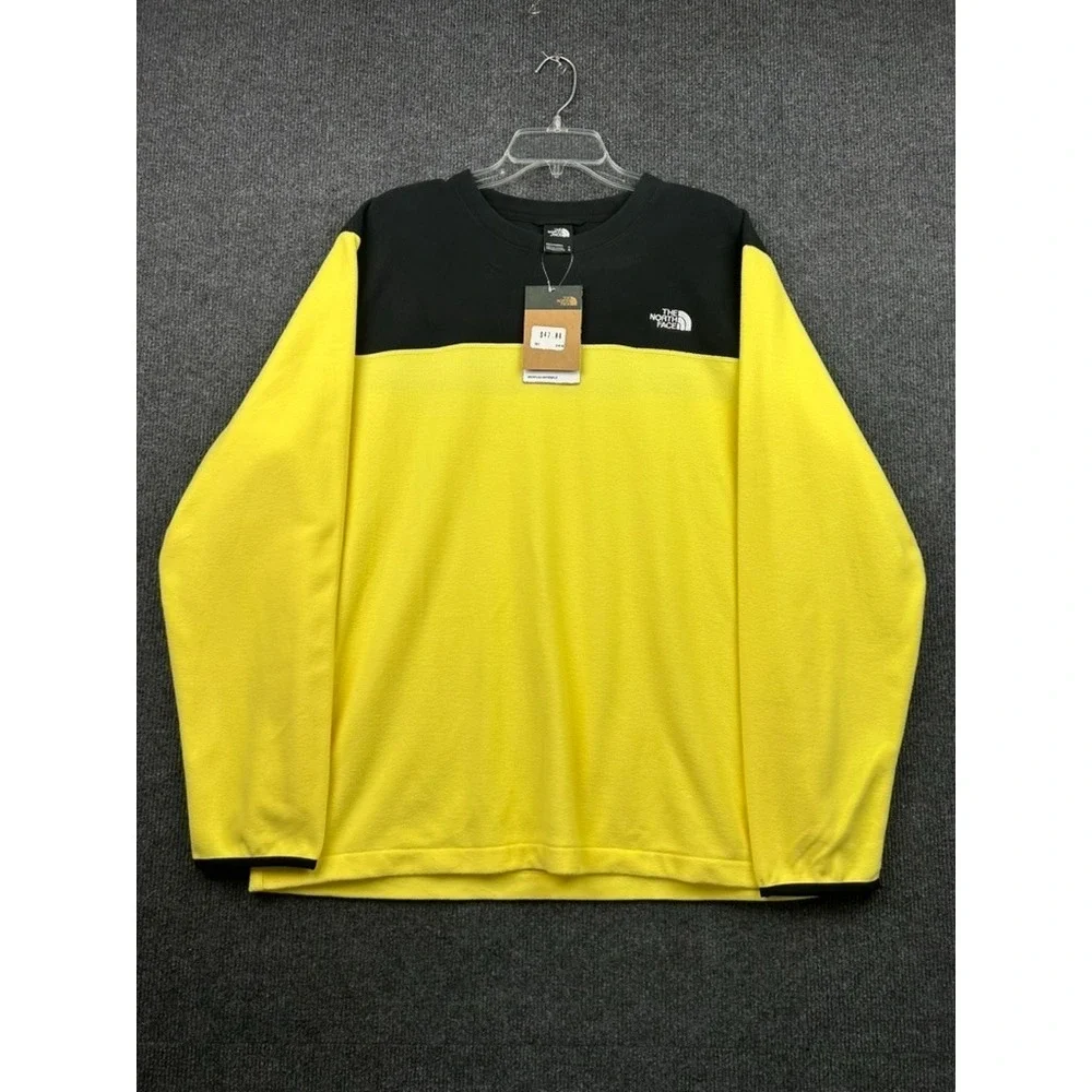 The North Face Men's XL Pullover Sweatshirt Black Yellow Long Sleeve Outdoors